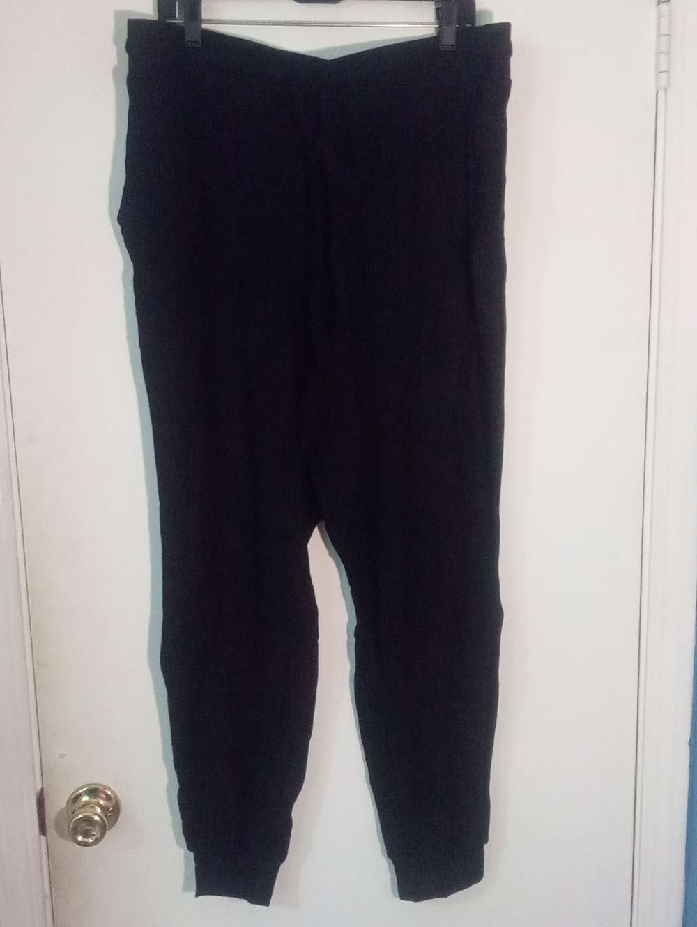 Nina Leonard Black Knit Jogger Pants 1X Plus Size New NWOT